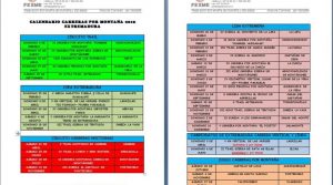 CALENDARIO CARRERAS FEXME 2018
