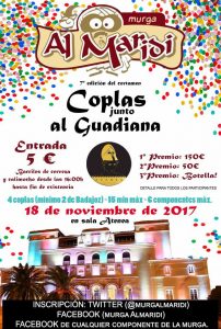 Cartel de la VII Gala Coplas junto al Guadiana