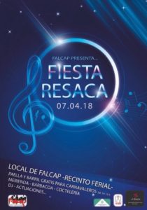 Cartel Fiesta de la resaca de la FALCAP