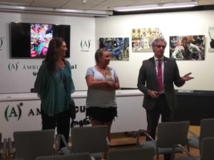 Momento de la inauguración de la exposición de la FALCAP