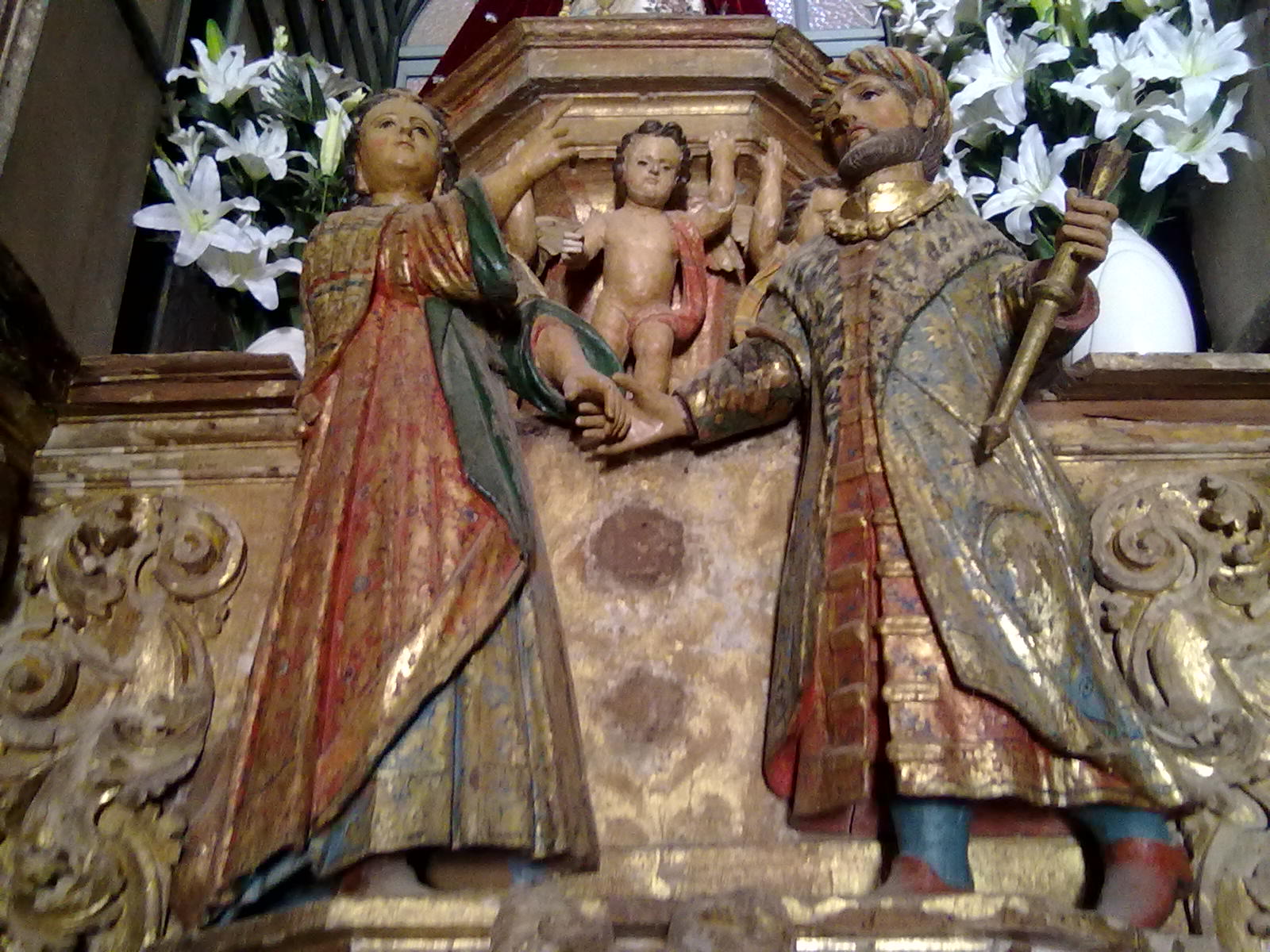 El Rey Jayón y su hija Erminda, en la ermita de la Virgen del Ara, en Fuente del Arco (Fotografía: Israel J. Espino)