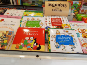 foto: cuentos con pictogramas en la caseta de Librería Agúndez.